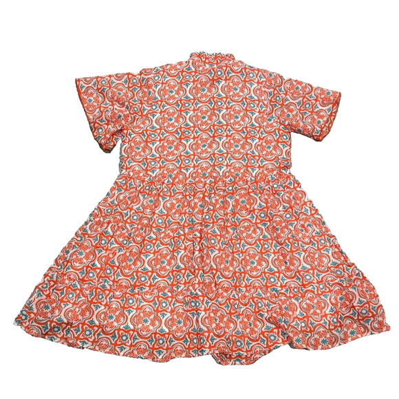 Anthropologie Ro's Garden Vibeka Mini v neck Dress Light Red Small A004476 - Picture 3 of 11